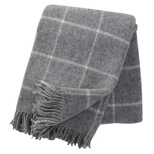 Klippan: Klippan Vinga 100% Wool Throw, Light Grey