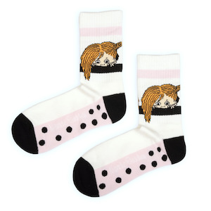 Pippi Longstocking Retro Socks, Black-White