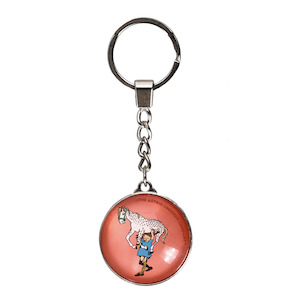 Pippi Longstocking Key Ring, Pippi and Horse
