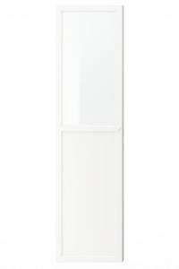 Ikea Billy / Oxberg Half Glass Door, 40x192cm, White