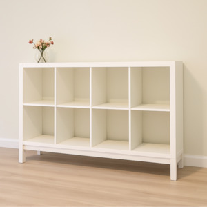 Ikea Kallax Cube Unit Range: Ikea Kallax 2x4 Shelving Unit with Underframe, 147x94cm, White