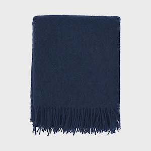 Klippan Premium Gotland 100% Wool Throw, Navy