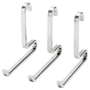 Ikea Kungsfors Stainless Steel Long Hook, 3-Pack