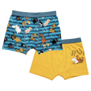 Sale: Moomin Kid's Boxers 2-Pack, Speed Blue