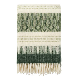 Klippan Freja 100% Swedish Wool Throw, Forest