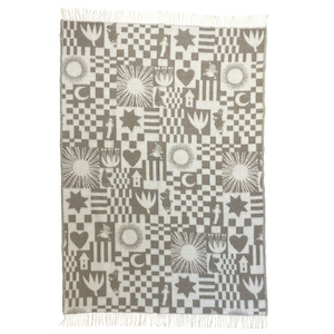 Klippan Premium Felted 100% Wool Blanket, Moomin Play Moomin 80