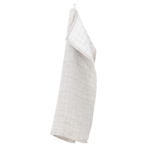 Lapuan Kankurit: Lapuan Kankurit Lastu Washed Linen Tea Towel, 48x70cm, White-Linen