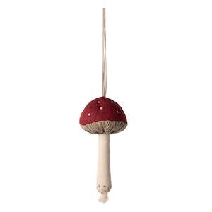 Maileg Mushroom Ornament, Red