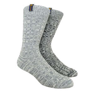 Sweden Mens Wool Socks 2-Pack Gift Box, Light Grey-Dark Grey