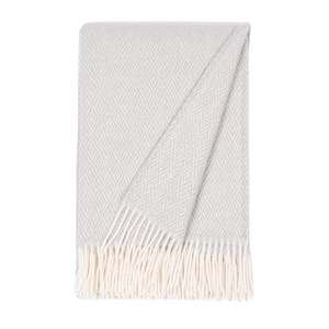 Silva 100% Wool Throw 130x200cm, Frost Grey WHOLESALE