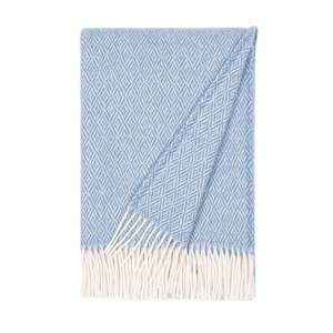 Silva 100% Wool Throw 130x200cm, Bluebell Blue WHOLESALE