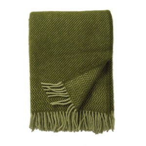 S Klippan Bazaar: Klippan Bazaar 100% Wool Throw, Basil