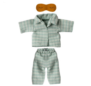 Mouse In A Matchbox: Maileg Pyjamas for Dad Mouse, Sand and mint