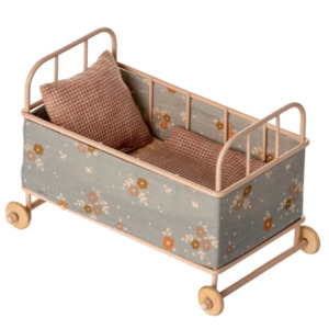 Maileg: Maileg Cot Bed Micro, Powder