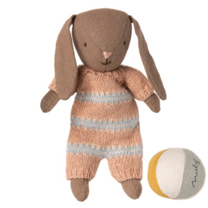 Maileg Bunny Set Micro, Brown-Dusty Rose