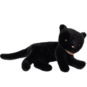 Maileg Sleeping Kitten Plush, Medium Black