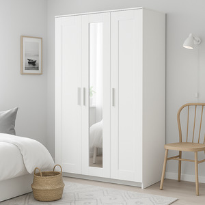 Ikea Brimnes Wardrobe, 117x50x190cm, White