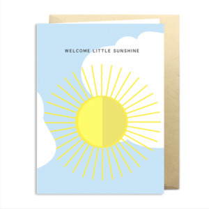 3D Card with Envelope, Welcome Sunshine