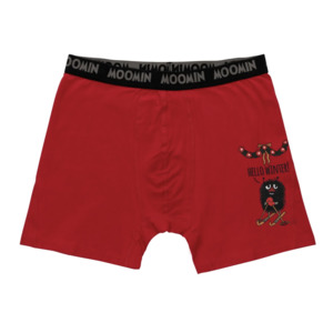 Adult Clothing Socks: Moomin Hello Winter Mens' Boxers, Red