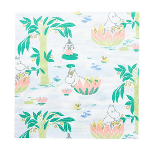 Moomin Serviette 20-Pack, Water Lily