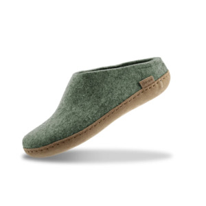 Glerups The Slip On Sage-moss - Leather Sole