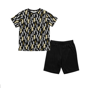 Moomin Vesa Hattifatteners Men Short Sleeve Pyjamas, Black-Yellow