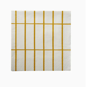Tableware: Marimekko Tiiliskivi Brick Serviette 20-Pack, Large Beige-Gold