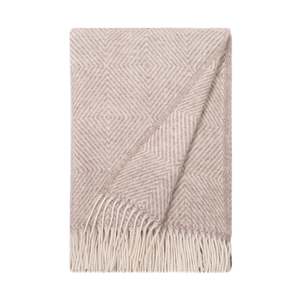 Alpine 100% Wool Throw 130x200cm, Almond Beige