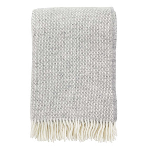 Klippan Preppy Wool Throw, 130x200cm, Grey Melange