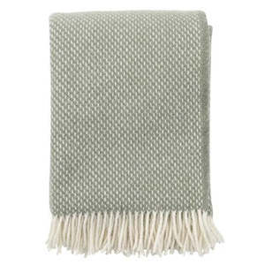 Klippan Preppy Wool Throw, 130x200cm, Dusty Green