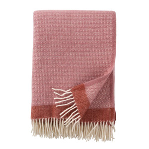 Klippan Harald Wool Throw, 130x200cm, Dusty Rose/Cooper
