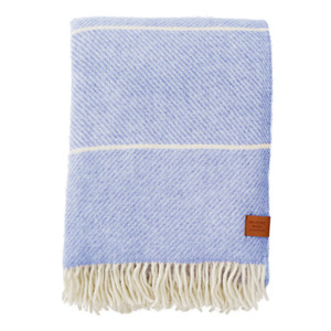 Klippan Frank 100% Wool Throw, Infinity Blue