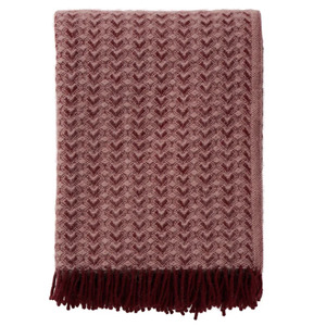 Klippan: Klippan Ilse 100% Wool Throw, Bordeaux-Pink