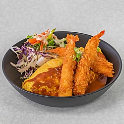 Products: ★ O5. Tempura Prawn Omurice