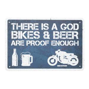 Workshop Accessories: Oxford Garage Metal Sign: "There Is A God"