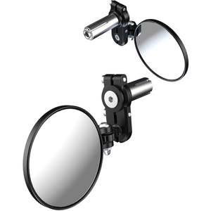 Handlebar Control: Oxford Fold Away Mirror - Black - PAIR