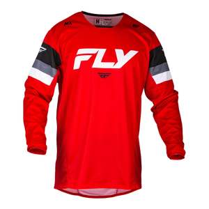 Off Road: FLY Racing Youth Kinetic Prix Jersey - Red / White / Grey