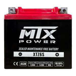 Battery: MTX Power Battery AGM - XTZ6S