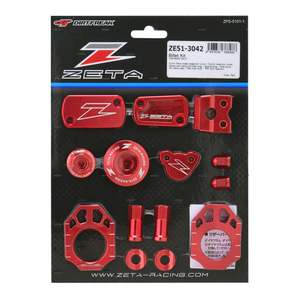 Motorcycle Accessories: Zeta Billet Kit CRF450R/RX - Red