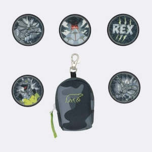 Mini backpack with buttons, Camo Rex