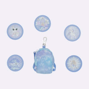Mini backpack with buttons, Unicorn Princess Ice Blue