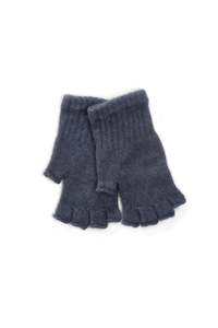Possum Merino Fingerless Glove - Blue Fjord
