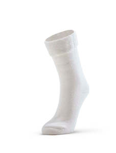 Socks: Plain Bed Socks - White