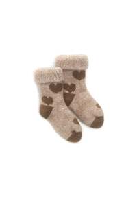 All: Baby Possum Heart Sock - Natural