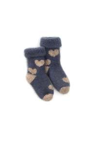 All: Baby Possum Heart Sock - Blue Fjord