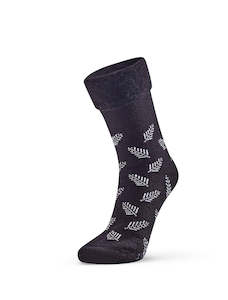 Fern Bed Socks - Black