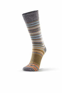 Socks: Varied Stripe Sock - Grey