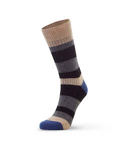Dress Socks: Possum Rib Cushion Sock - Natural
