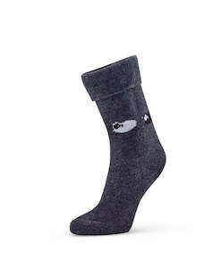 Possum Merino Bed Socks (Sheep) - Pebble Grey