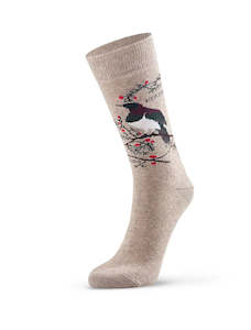 Kiwiana: Kereru Sock - Beige